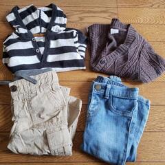 トップスがH&M、ボトムがbabyGap