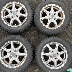 スタッドレスタイヤ DUNLOP 155/65R13 millous アルミホイール