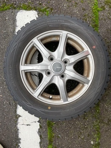 スタッドレスタイヤ DUNLOP 155/65R13 millous アルミホイール
