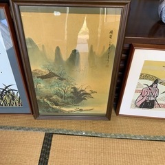風景の絵か印刷かの画像