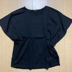 ユニクロ ドルマンスリーブ 半袖 カットソー 黒 Sサイズ