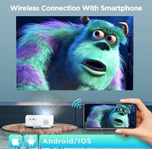 【値下げ】新品⭐️自宅が映画館に‼️7500高輝度 ホームプロジェクター WiFi小型 超大画面