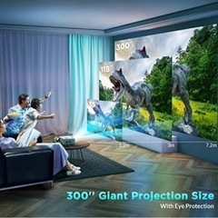 【値下げ】新品⭐️自宅が映画館に‼️7500高輝度 ホームプロジェクター WiFi小型 超大画面の画像