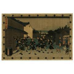 初代広重「忠臣蔵 十段目」本物