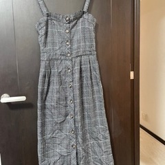 M チェックワンピース