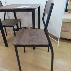 ダイニングセット/テーブル/チェア×2/75×70×70cm/85×41×46cm/良品/中古品/J4461/の画像