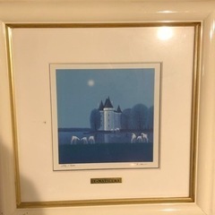 松浦敬文 「湖の古城」 296/500 Y.MATSUURA 絵...