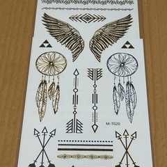 簡単に水でつけれるtattooシール　他同時購入割引します。の画像
