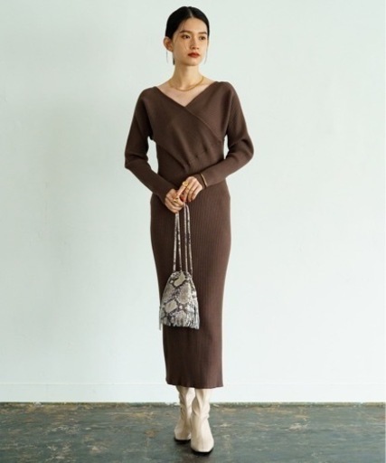 【Loungedress】アシメリブワンピース