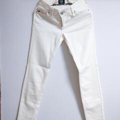 中古品 26×30 SOMETHING ホワイト スキニー ジー...