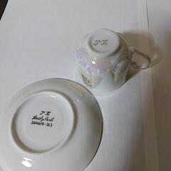 『新品』コーヒーカップ５客　パール加工の画像