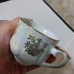 『新品』コーヒーカップ５客　パール加工の画像