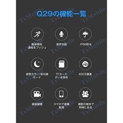新品未使用品⭐️見守りに⭕️防犯カメラ 屋外カメラ 400万画素 夜間フルカラー 家庭用 ペット 高齢者の画像