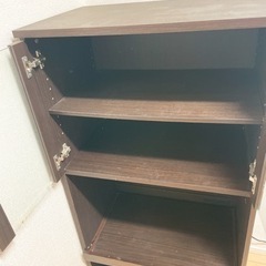 取引先きまりました！食器棚　一人暮らし用　二人暮らし用　茶色の画像