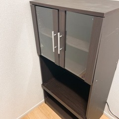 取引先きまりました！食器棚　一人暮らし用　二人暮らし用　茶色の画像