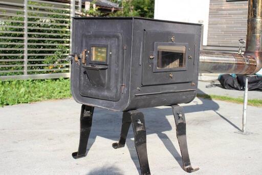 日本製　新保製作所薪ストーブ　チョッパー　煙突付き