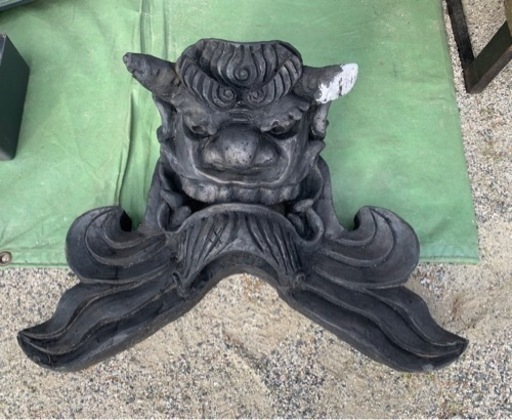 昭和レトロ、鬼面。屋根瓦