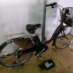 C240★整備済み　中古電動自転車　BS　アシスタ　パープル　6.2Ah　バッテリー新品同様★【26インチ】の画像
