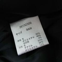 オーソドックスで使いやすい♥  異素材 ブラック ミドル丈コートの画像