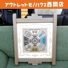額縁付き砂絵 幅52㎝ サンドペイント インテリア インディアン...