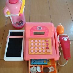 （取引中）無料！レジおもちゃ、ポット、ミニーバスケット
