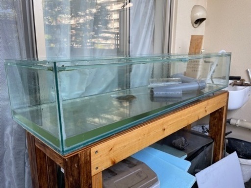 オーバーフローガラス水槽　118.5cm 39cm 高さ22.5cm (120 40 23)水槽　オーバーフロー　オーバーフロー水槽