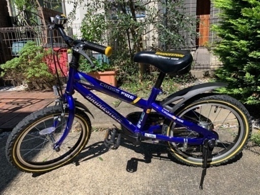 キッズ自転車ブルー16インチ☆ブリヂストン☆クロスファイヤー