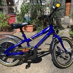 キッズ自転車ブルー16インチ☆ブリヂストン☆クロスファイヤー