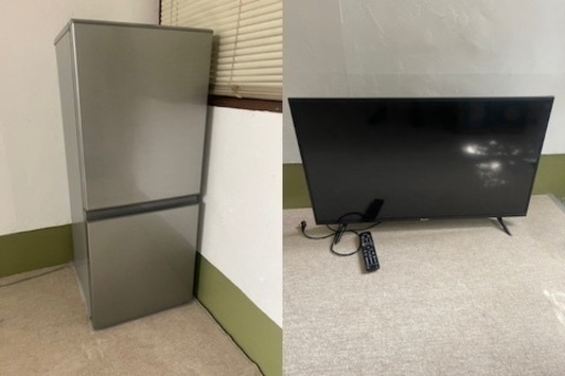 アクア冷凍冷蔵庫と40インチテレビ　再
