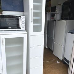 札幌限定■縦型食器棚 隙間収納 ピアノ塗装 長谷川産業　スイート...