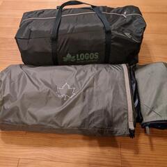 中古 ロゴス(LOGOS)テント neos PANELダブルリビングドーム XL-BJ グランドシート付 の画像