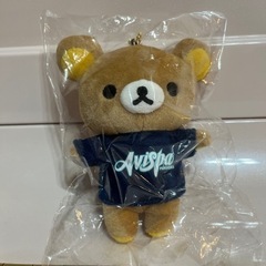 福岡アビスパ　ユニフォームを着たリラックマ　ぬいぐるみキーホルダー