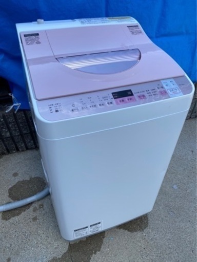 2017年製? シャープ SHARP ES-TX5A-P [タテ型洗濯乾燥機(5.5/3.5kg）(0921c)