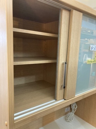 食器棚　ナチュラルウッド調　クリーニング済み【管理番号82509】