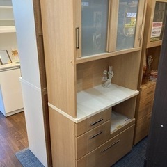 食器棚　ナチュラルウッド調　クリーニング済み【管理番号82509】