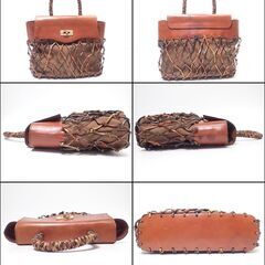 AA925 オフェル OFFEL 本革 編み バッグの画像
