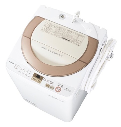【SHARP】全自動洗濯機　ES-GE7A-N
