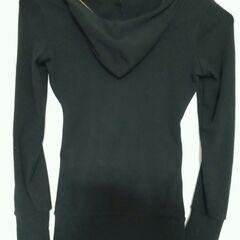 【別途処分済み】背中あきパーカー 背中開き 背中見せ バックオープン フーディー ジッパー タイトミニワンピ ストレッチ sexy系 パンク ロック L～LLサイズの画像