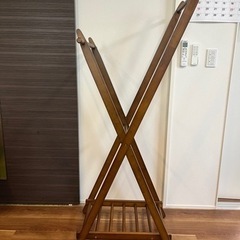 ハンガーラック 木製　ブラウン　衣類ラック