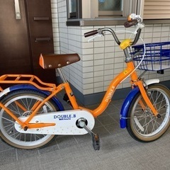 16インチのダブルbキッズサイクル（補助輪付き）