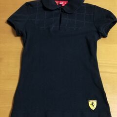 美品 PUMA Ferrari コラボポロシャツ 黒 レディース...