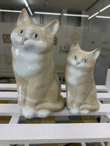 ＫＯＷＡ　猫の置物　2個セット