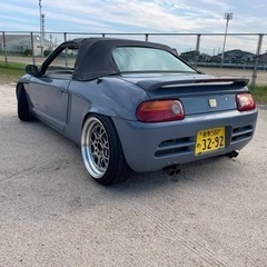 【車検R6年3月まで】ホンダ ビート 5MT 9万キロ代 86限定カラーで塗装してます。 車高調新品 シャコタン好きな方どうぞ！の画像