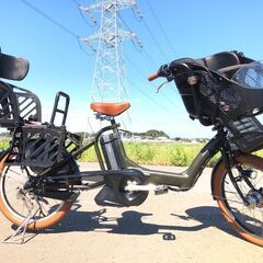 【3人乗り】電動自転車　ヤマハ　PAS　KISS　20インチ　カーキ