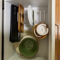 ニトリ キッチンカウンター ホワイト×ダークブラウン コルテ2の画像