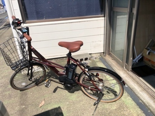 引取限定！室内保管！パナソニック電動アシスト自転車　バッテリー新品！