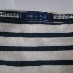 Spick and Span／ストライプ綿Ｔシャツ／M の画像