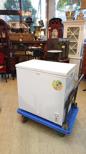 上開き 1ドア冷凍庫 冷凍ストッカー 102L 家庭用 ノンフロンフリーザー Abitelax アビテラックス ACF-102R 吉井電気◆幅740㎜×奥行500㎜×高さ775㎜★買取帝国 朝霞店 配達可能