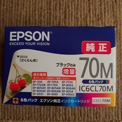 【最終値下げ・今月処分】エプソン　インクカートリッジ　純正　IC6CL70Mの画像