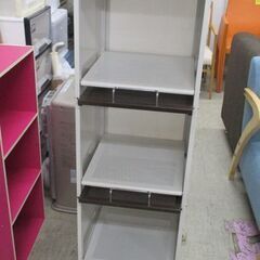 扉付き 3段 スチール 収納棚 ラック キャスター付 幅40cm 奥行42.5cm 高さ127.5cm 札幌市 中央区の画像